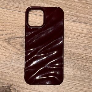 iPhone 12 Burgundy Phone Case